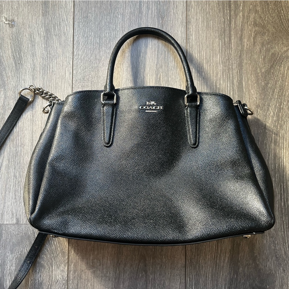 Coach Black Leather Crossbody Bag
